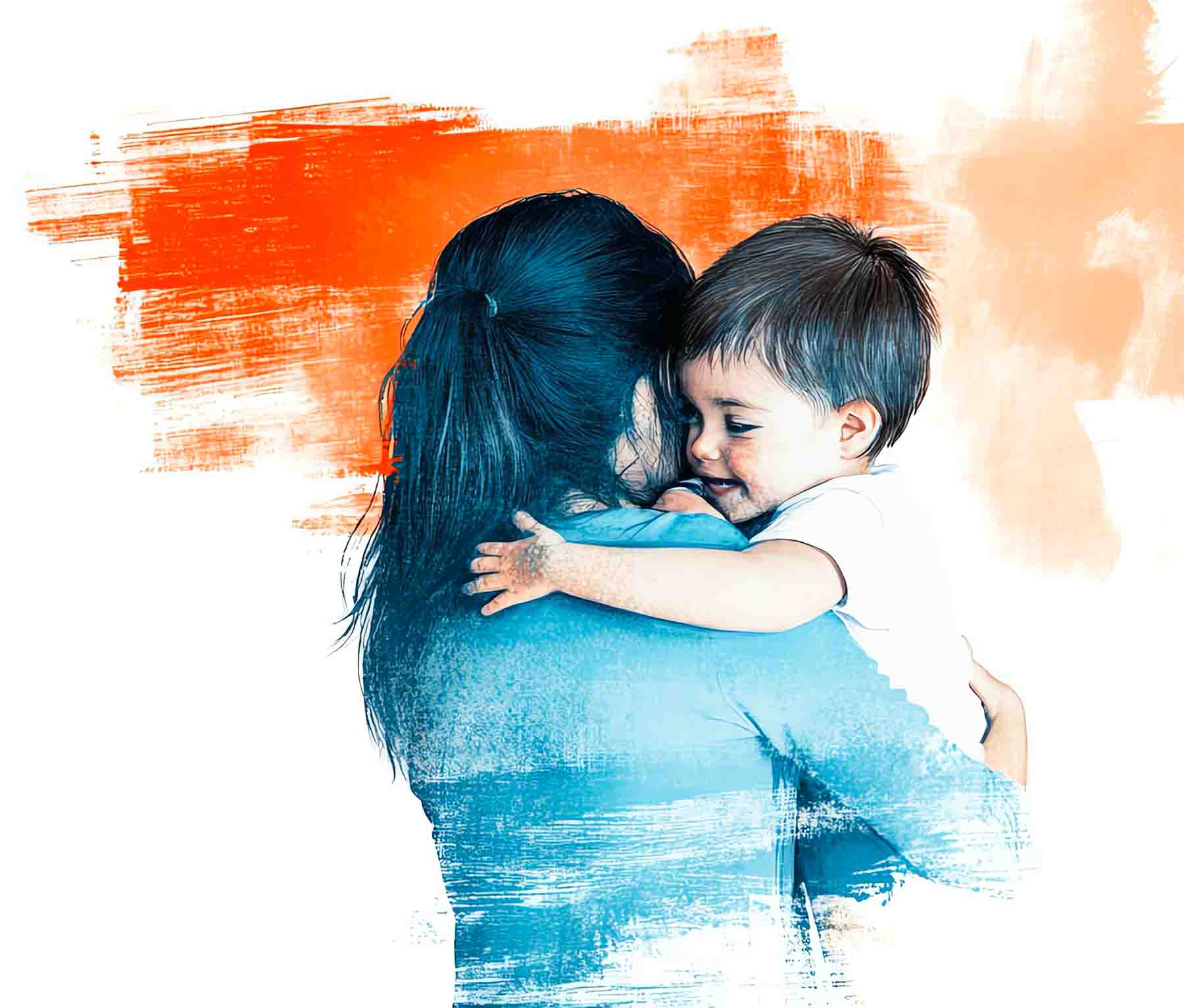 L'immagine di una donna che abbraccia il suo bambino. Può avere diritto a agevolazioni per anticipare la pensione? Ne parliamo in questo articolo.